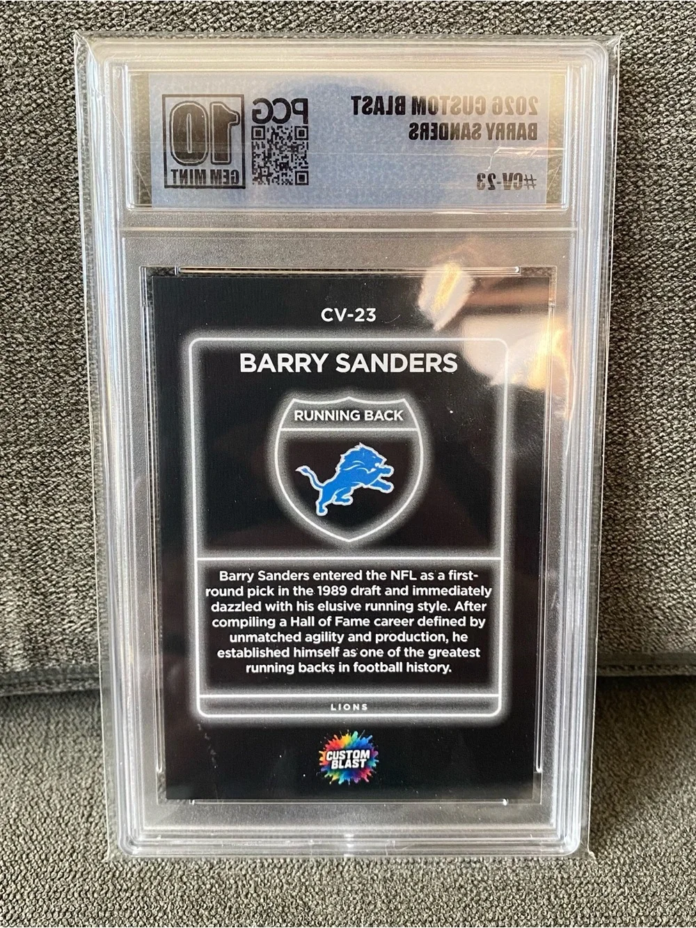 Barry Sanders - 2026 Custom Blast PCG 10 Gem Mint #CV-23